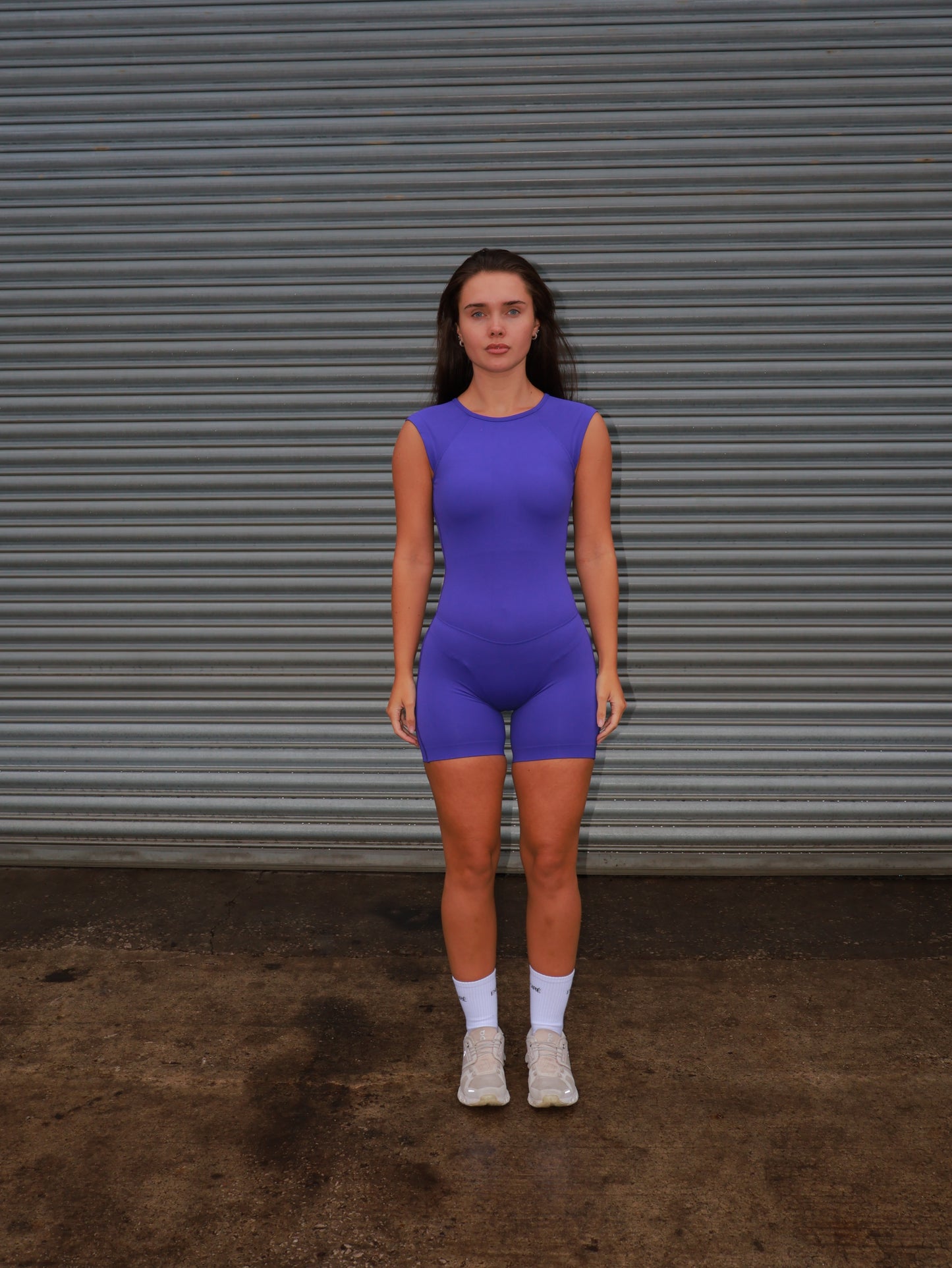 Signature Short Sleeve One Piece - Purple