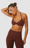 Elevate Halter Neck Strappy Bra - Brown