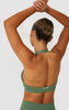 Elevate Halter Neck Bra - Khaki