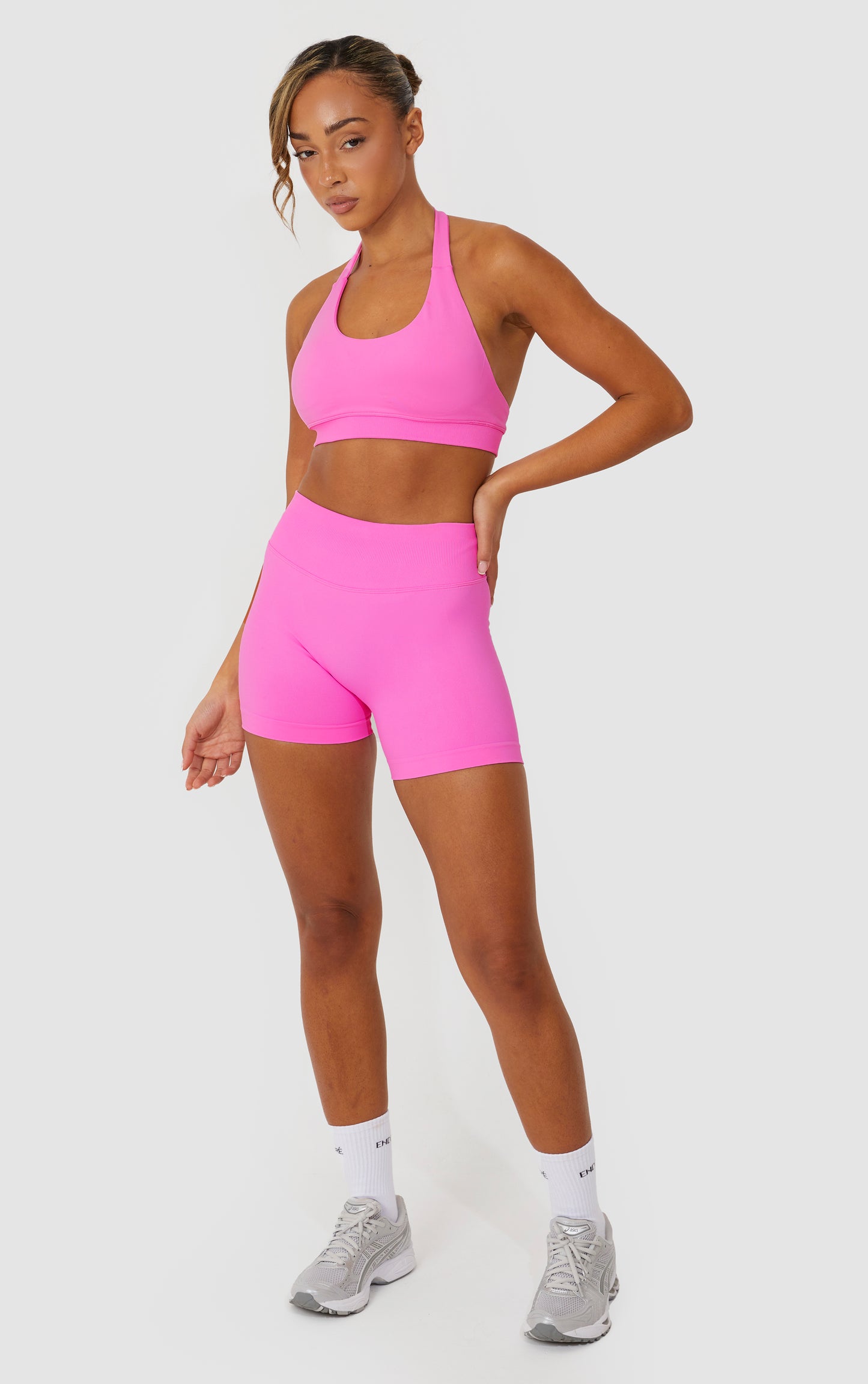 Elevate Halter Neck Bra - Pink