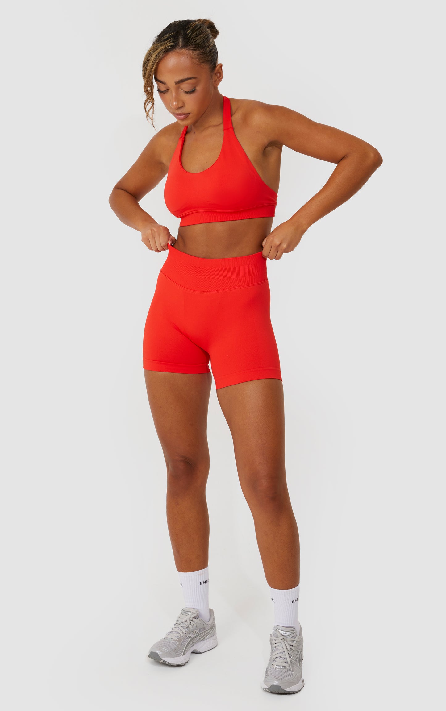 Elevate Halter Neck Bra - Orange