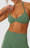 Elevate Halter Neck Strappy Bra - Khaki