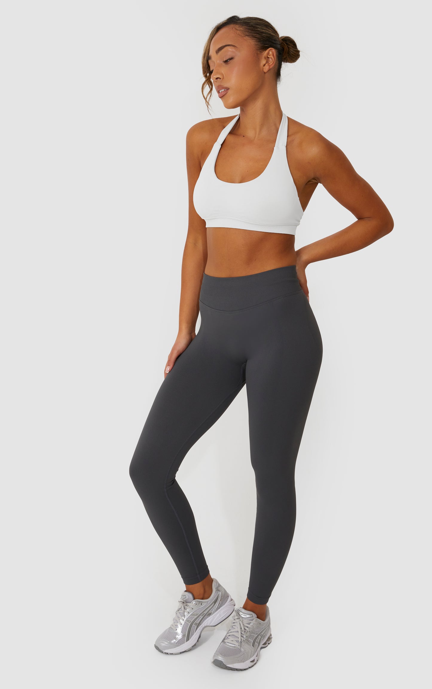 Elevate Halter Neck Bra - White