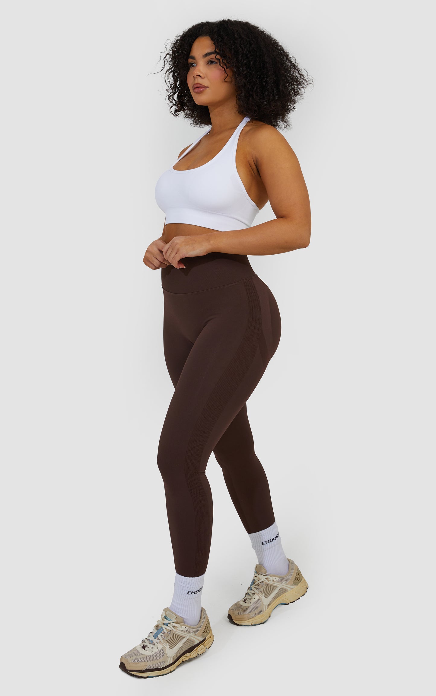 Essentials Scrunch Seamless Leggings - Chocolate Brown