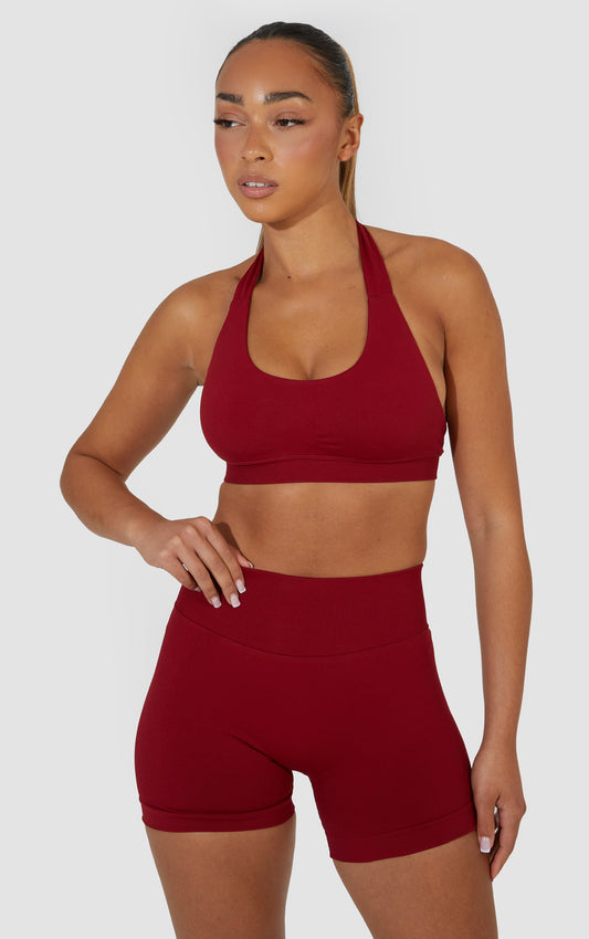Elevate Halter Neck Bra - Wine
