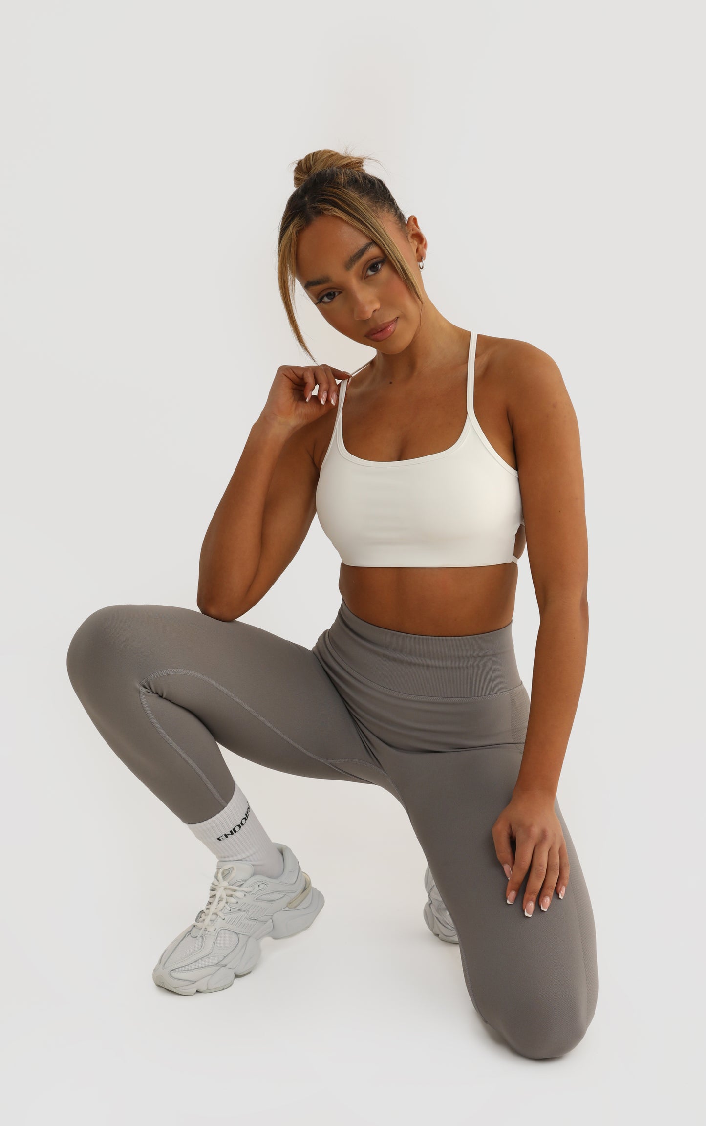 Cross Strap Bra - White