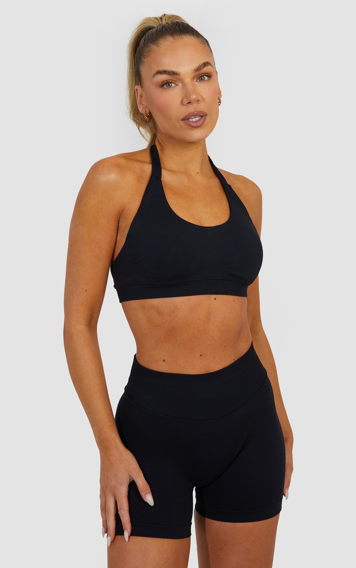 Elevate Halter Neck Bra - Black