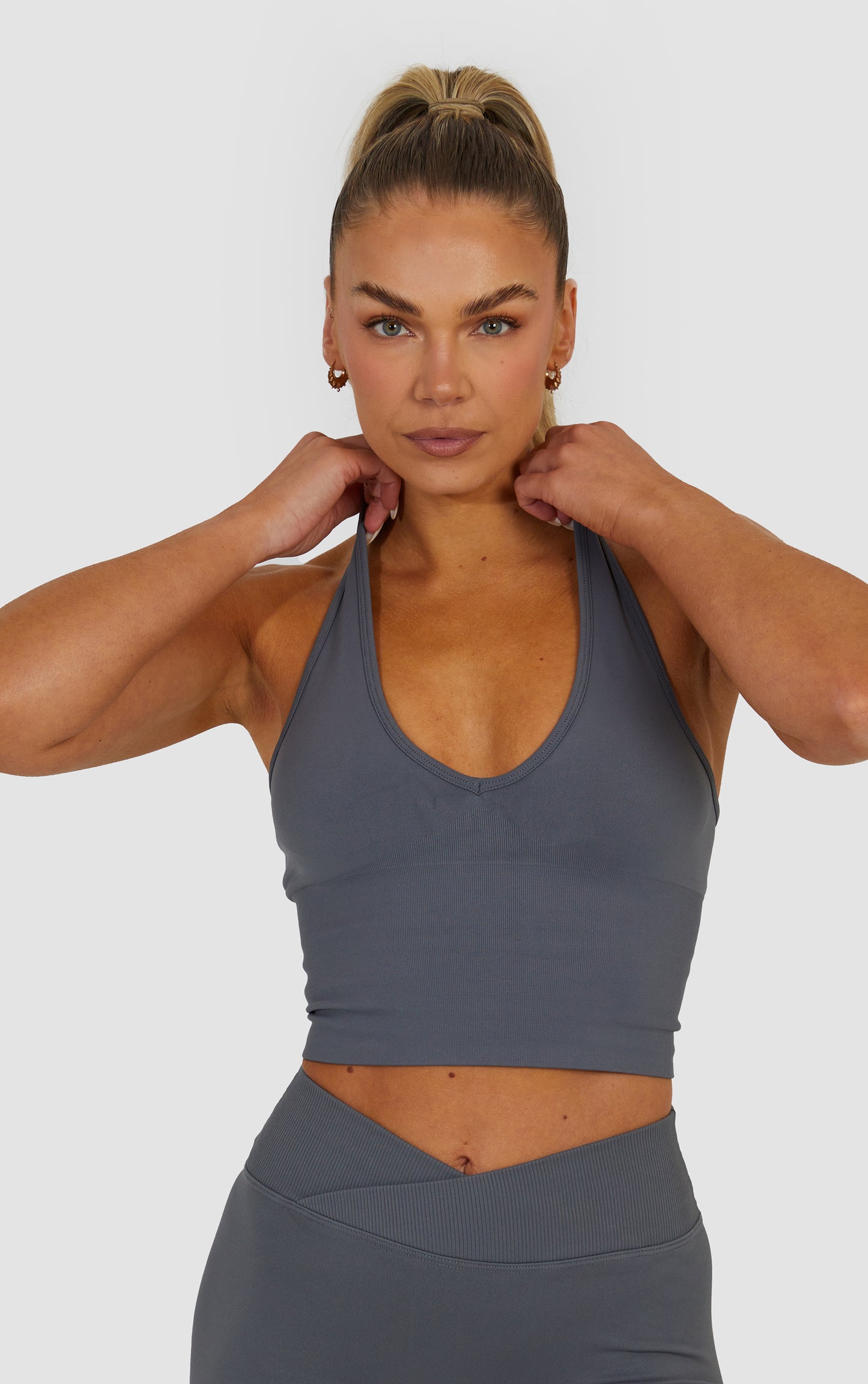 Halter Neck Bra - Steel Grey