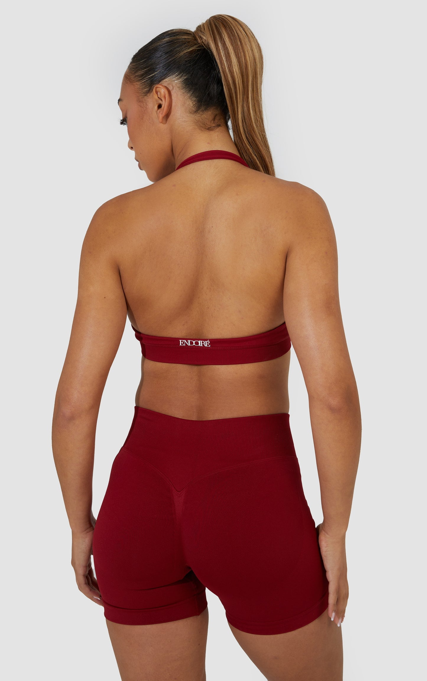 Elevate Halter Neck Bra - Wine
