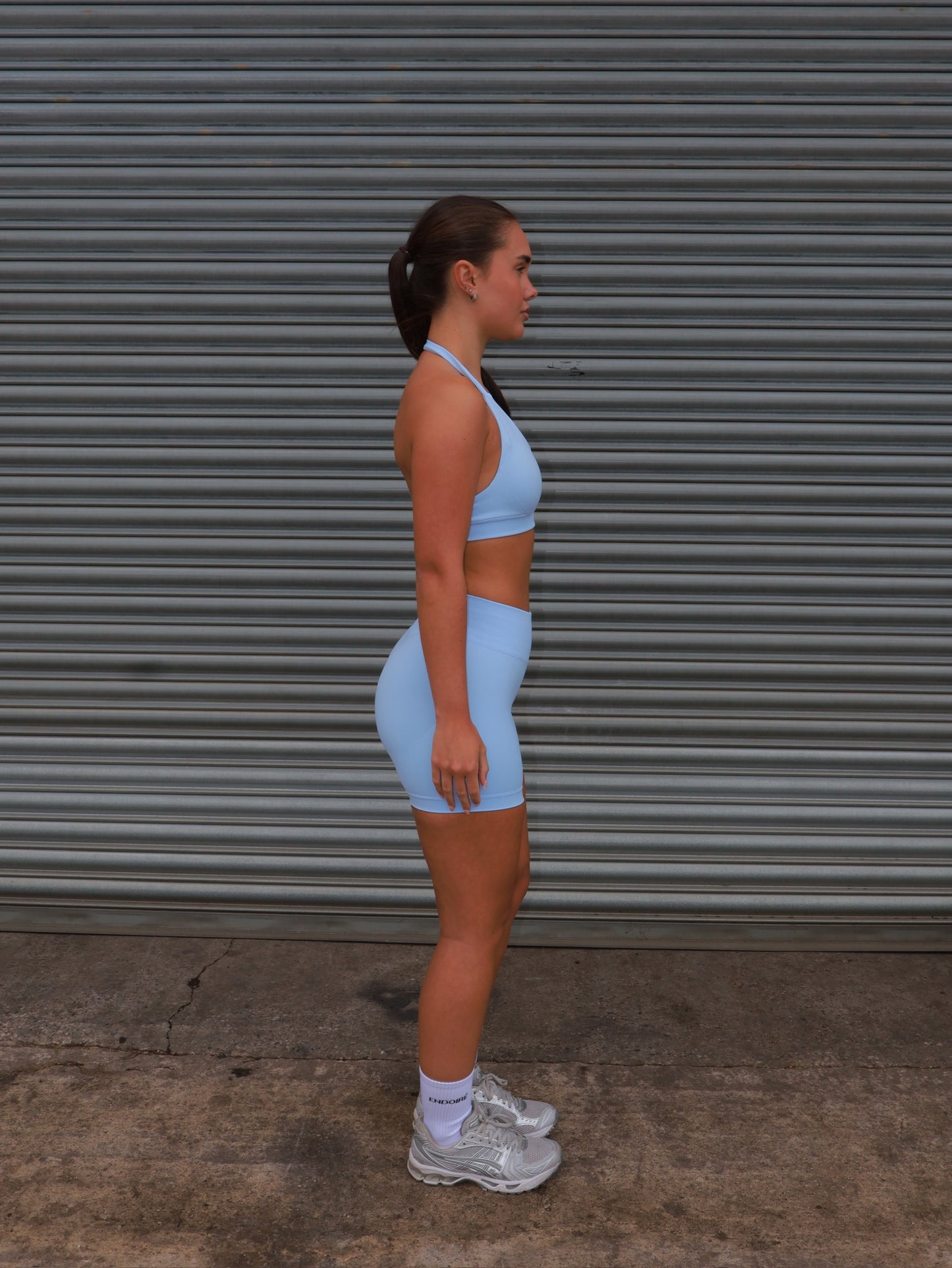 Elevate Halter Neck Bra - Powder Blue