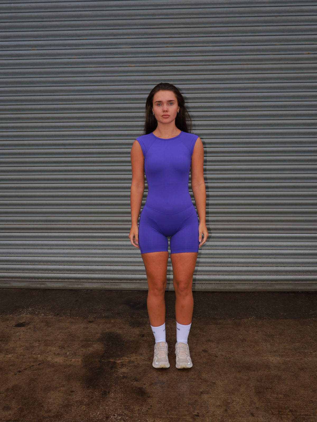 Signature Short Sleeve One Piece - Purple