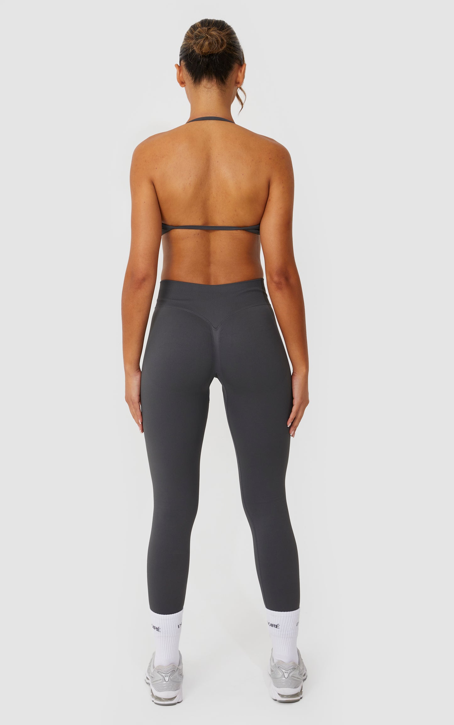 Elevate Halter Neck Strappy Bra - Grey