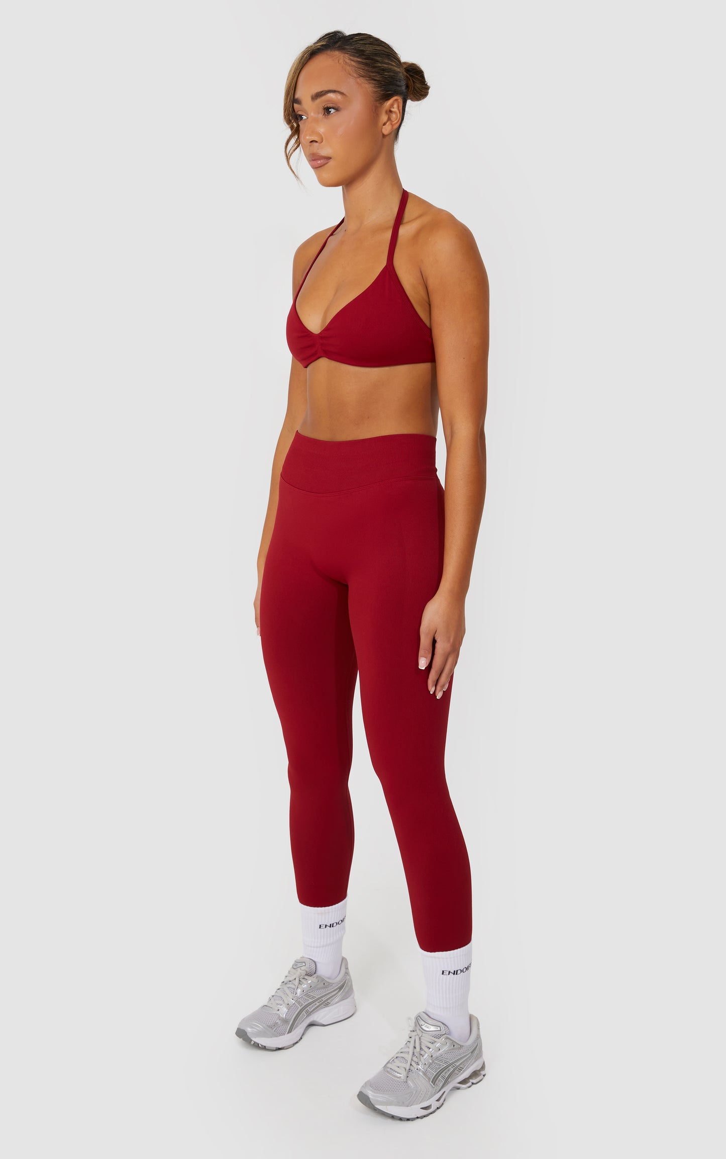 Elevate Halter Neck Strappy Bra - Wine