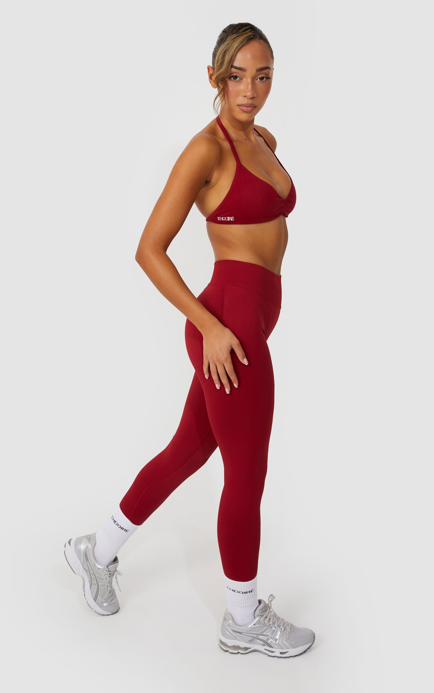 Elevate Halter Neck Strappy Bra - Wine