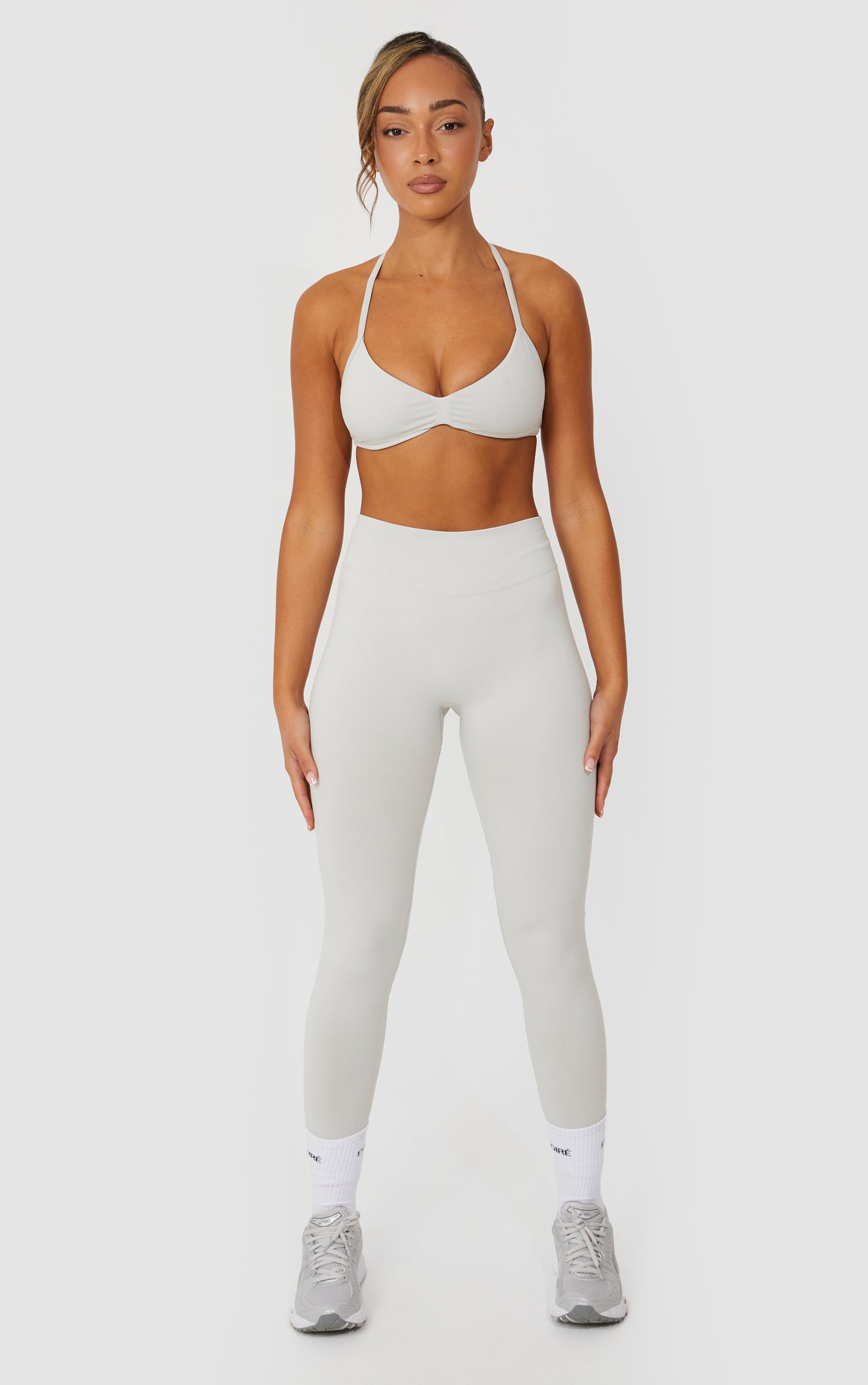 Elevate Halter Neck Strappy Bra - Stone