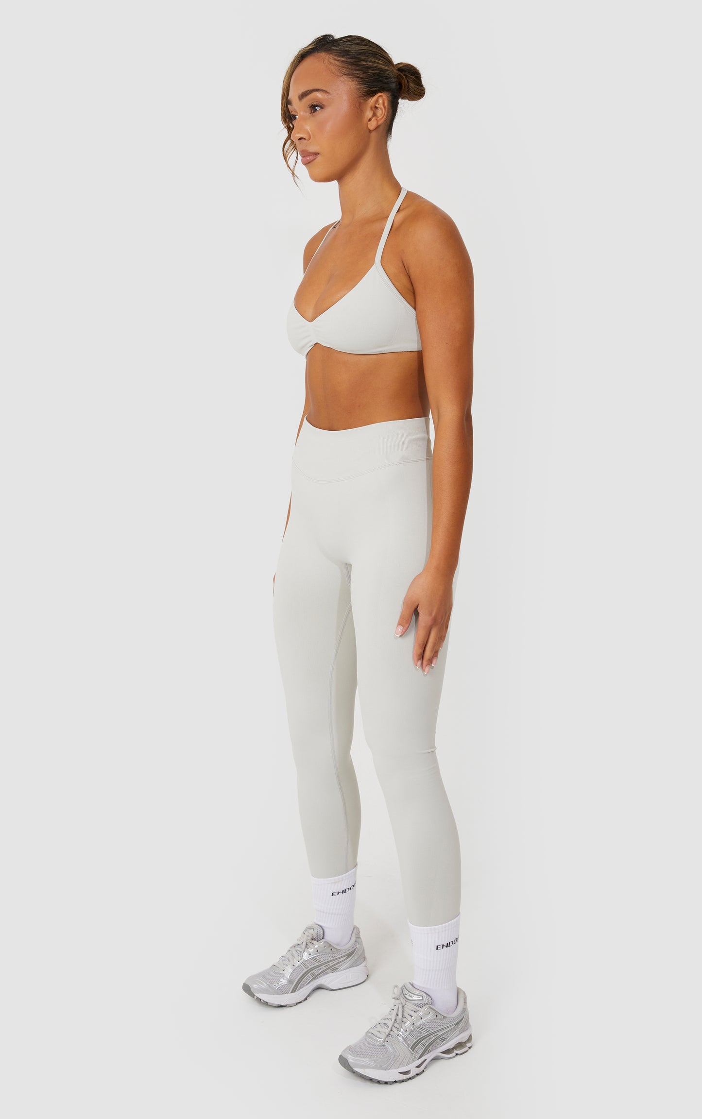 Elevate Halter Neck Strappy Bra - Stone