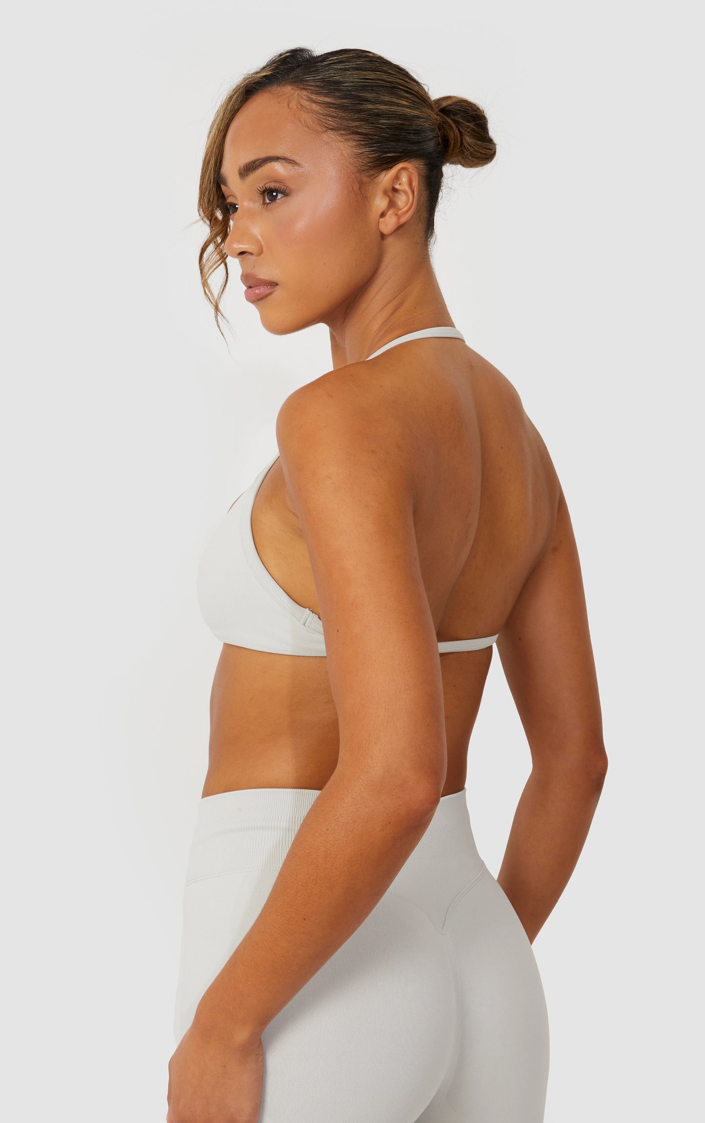 Elevate Halter Neck Strappy Bra - Stone