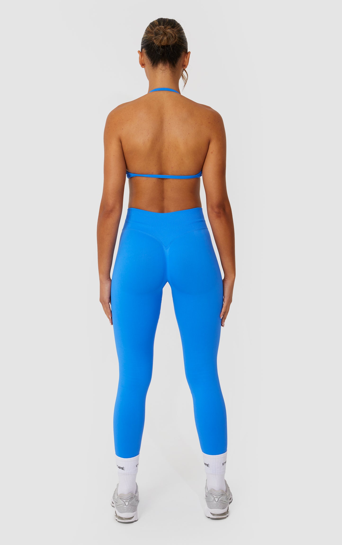 Elevate Halter Neck Strappy Bra - Blue