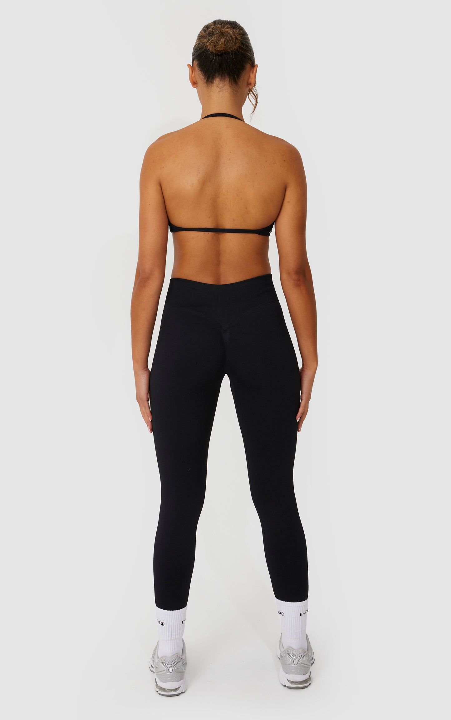 Elevate Halter Neck Strappy Bra - Black