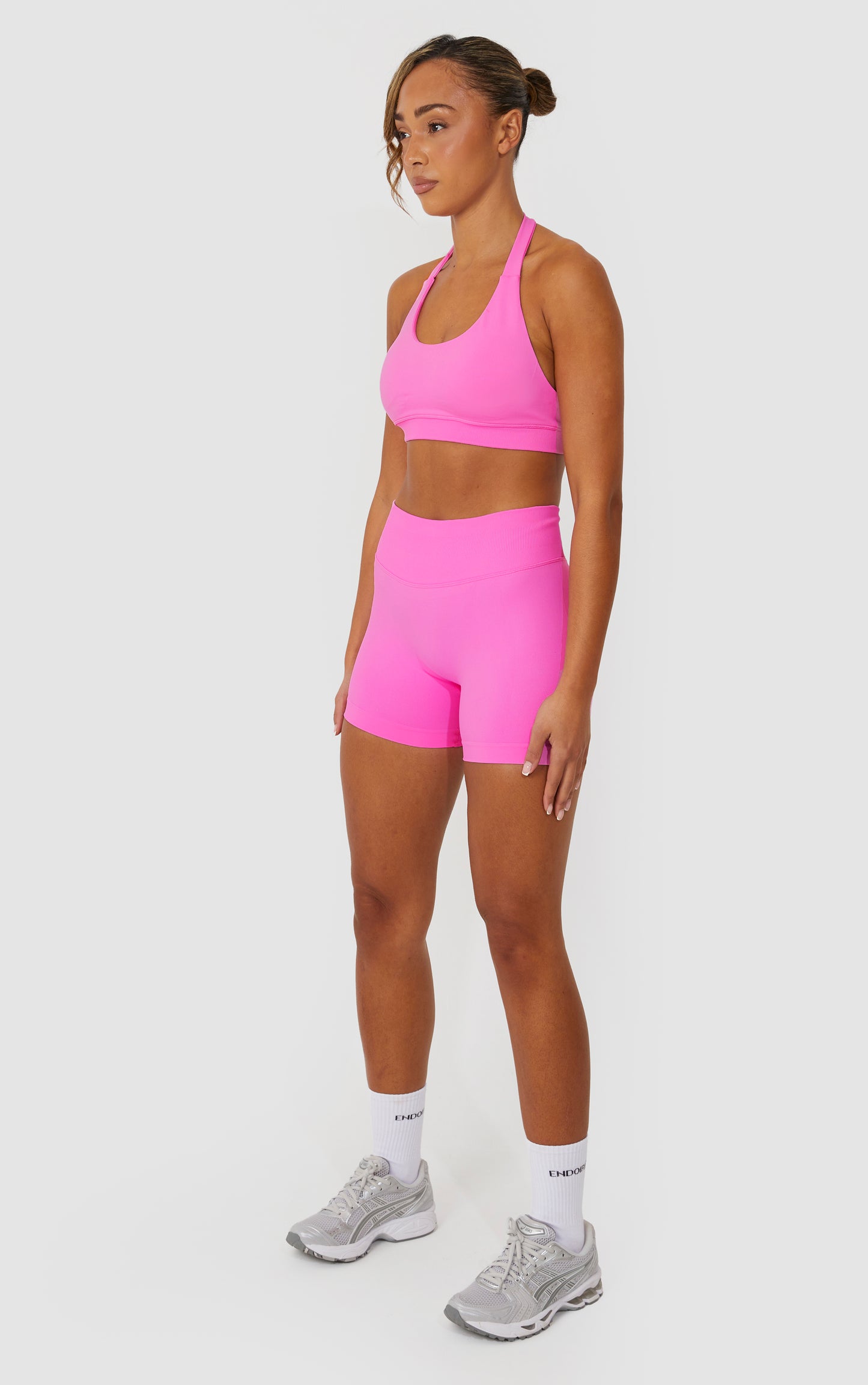 Elevate Halter Neck Bra - Pink