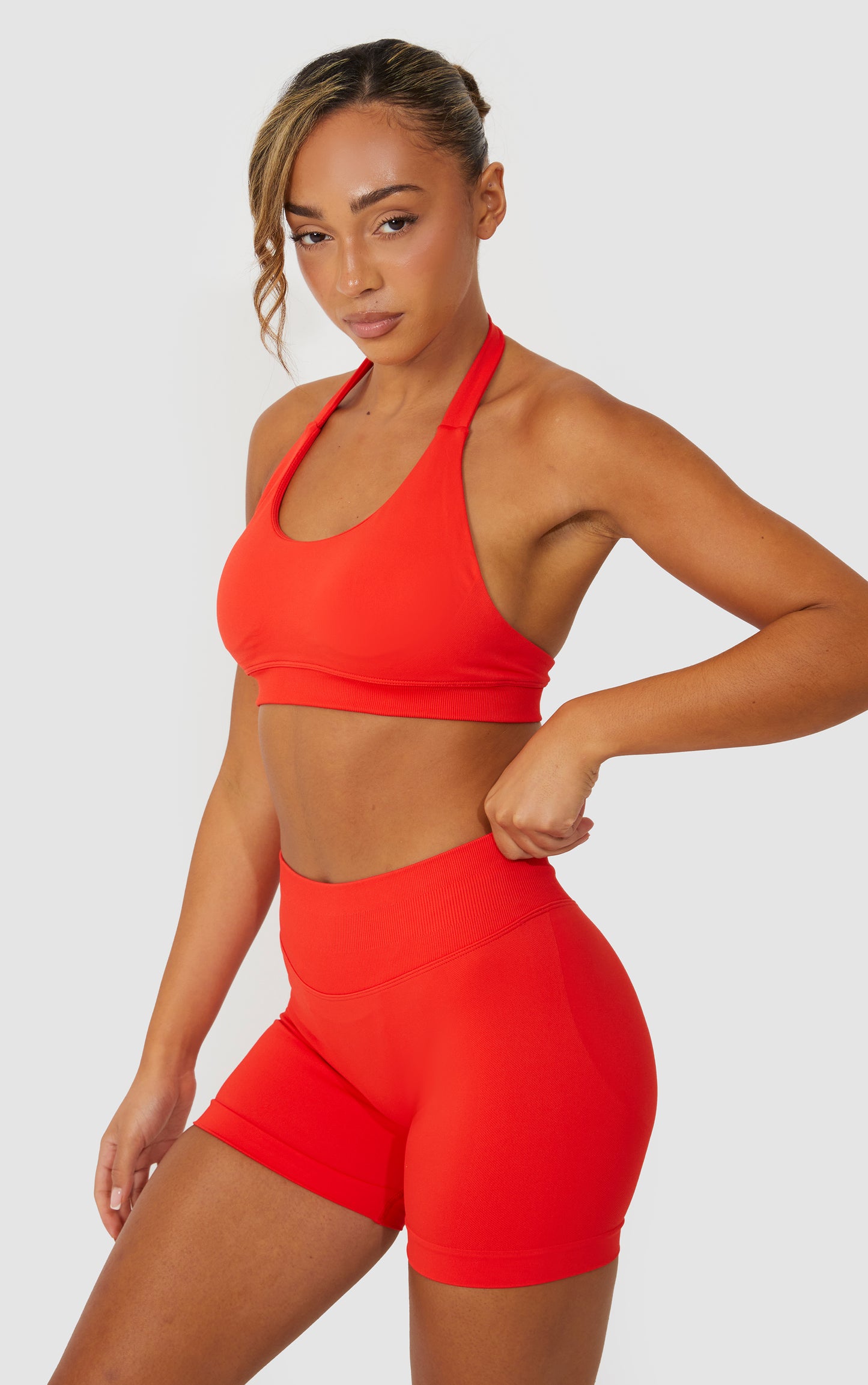 Elevate Halter Neck Bra - Orange