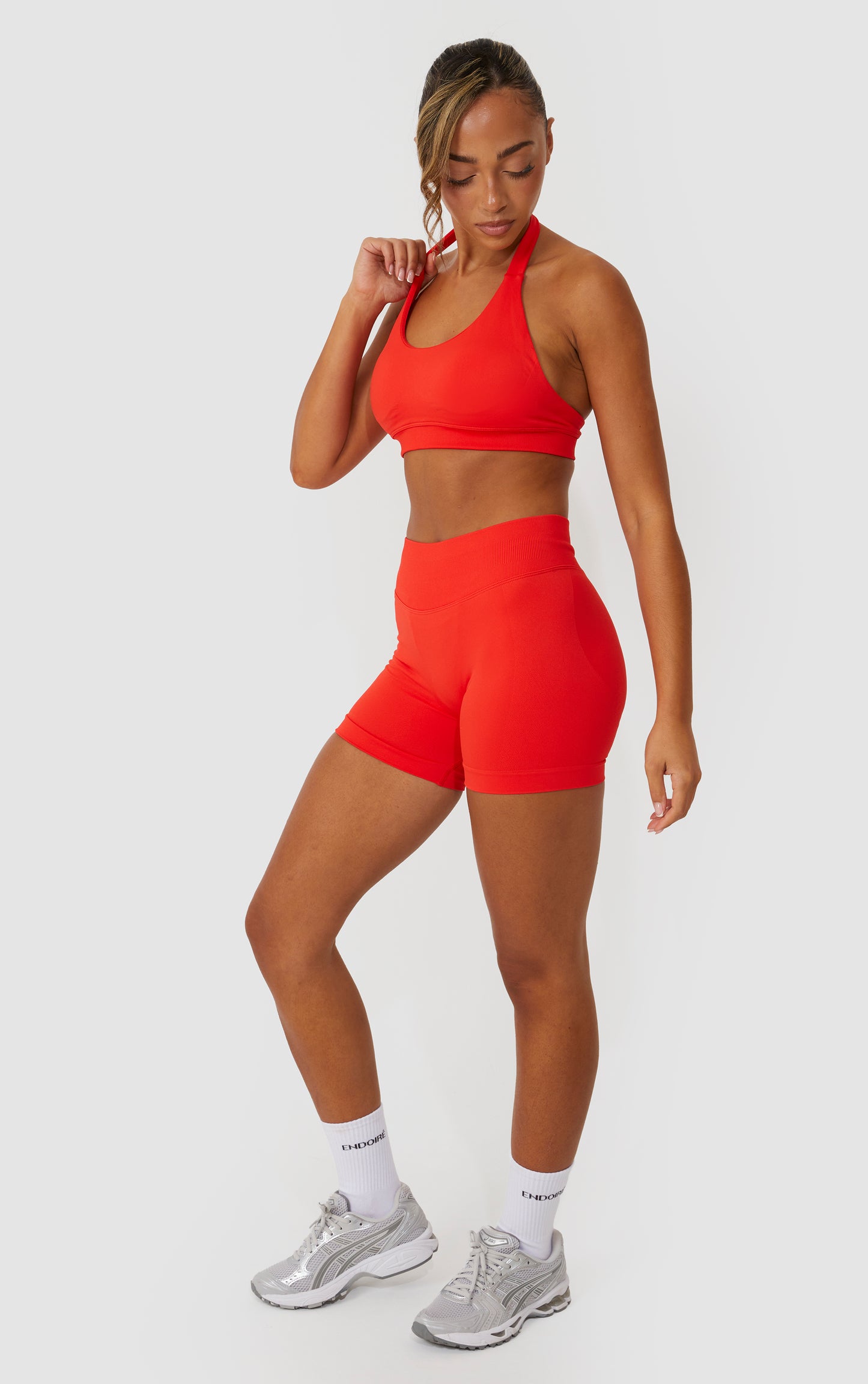 Elevate Halter Neck Bra - Orange