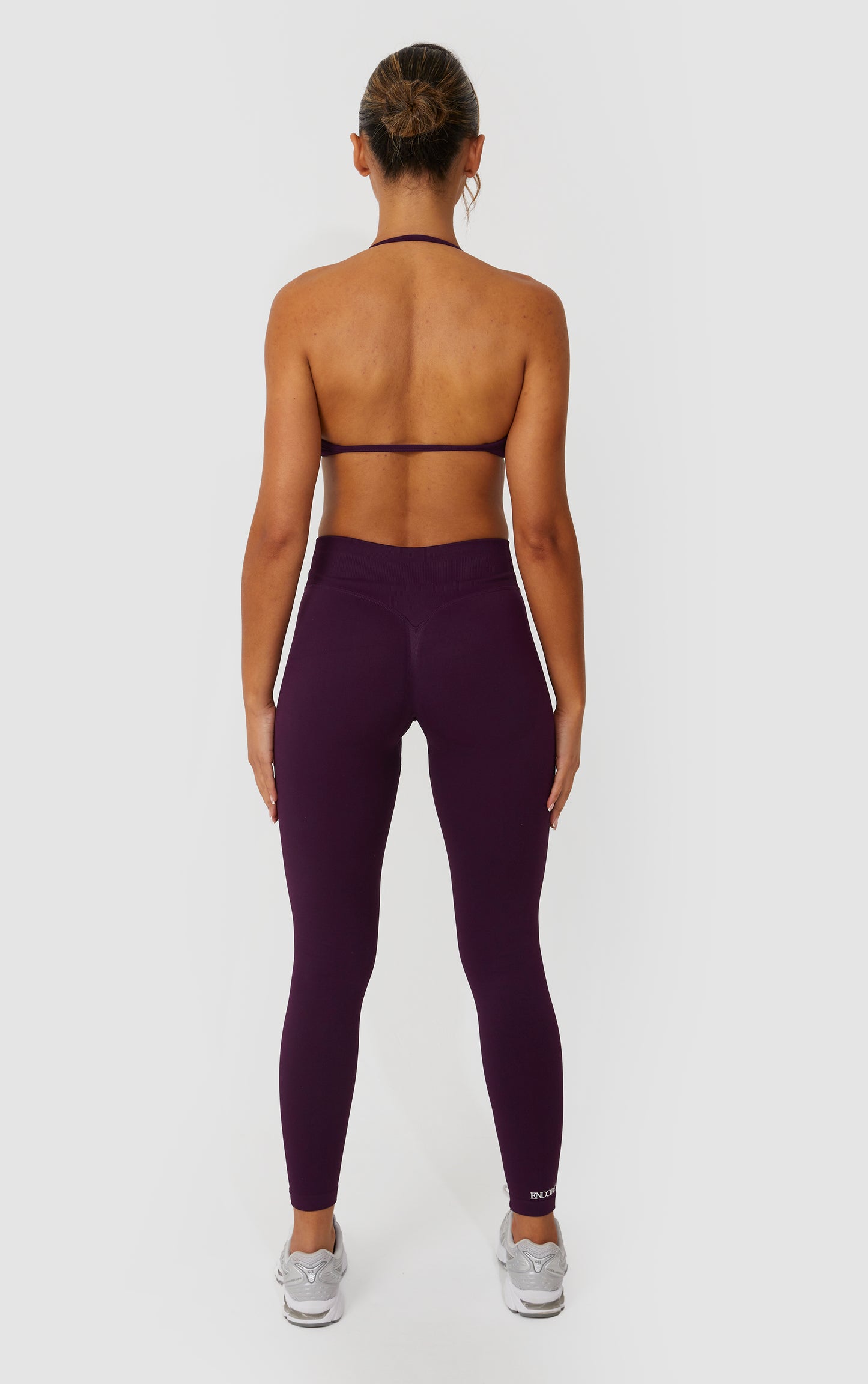 Elevate Halter Neck Strappy Bra - Purple