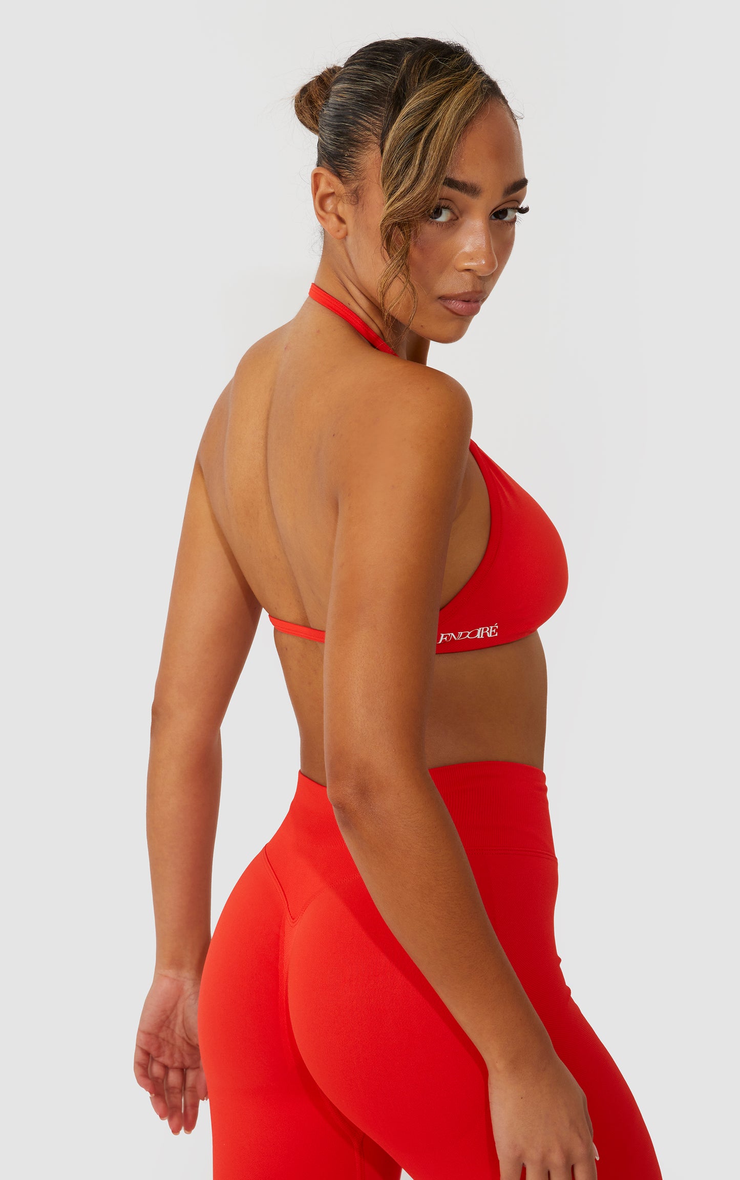 Elevate Halter Neck Strappy Bra - Orange