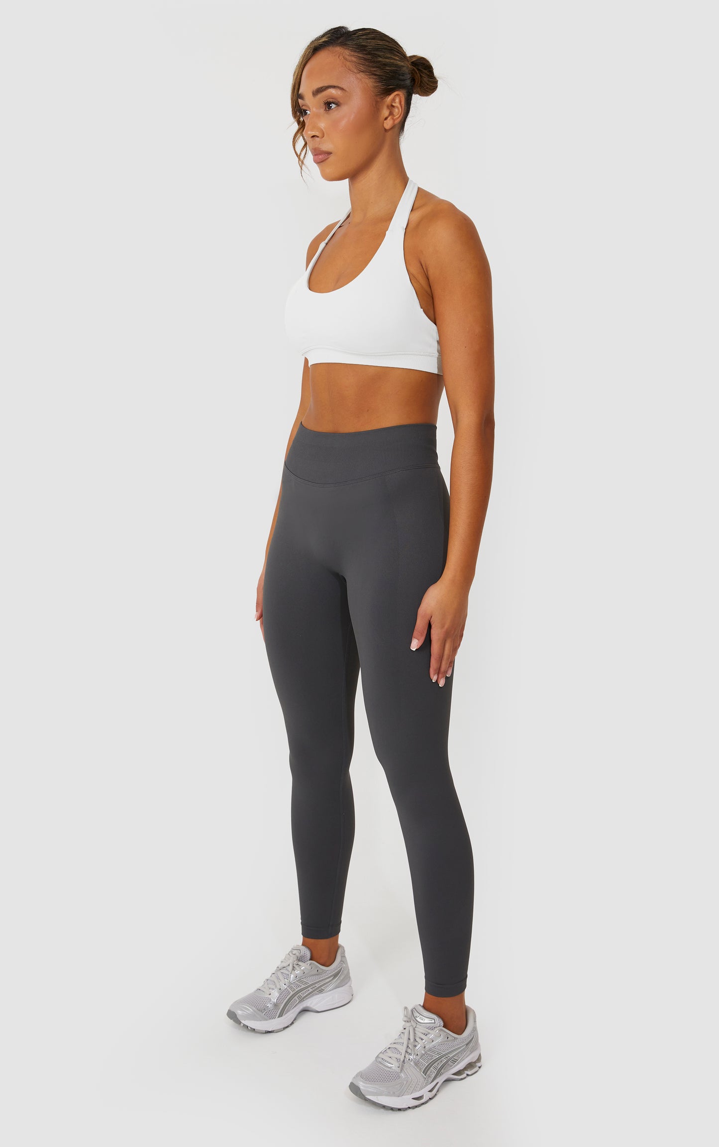 Elevate Halter Neck Bra - White