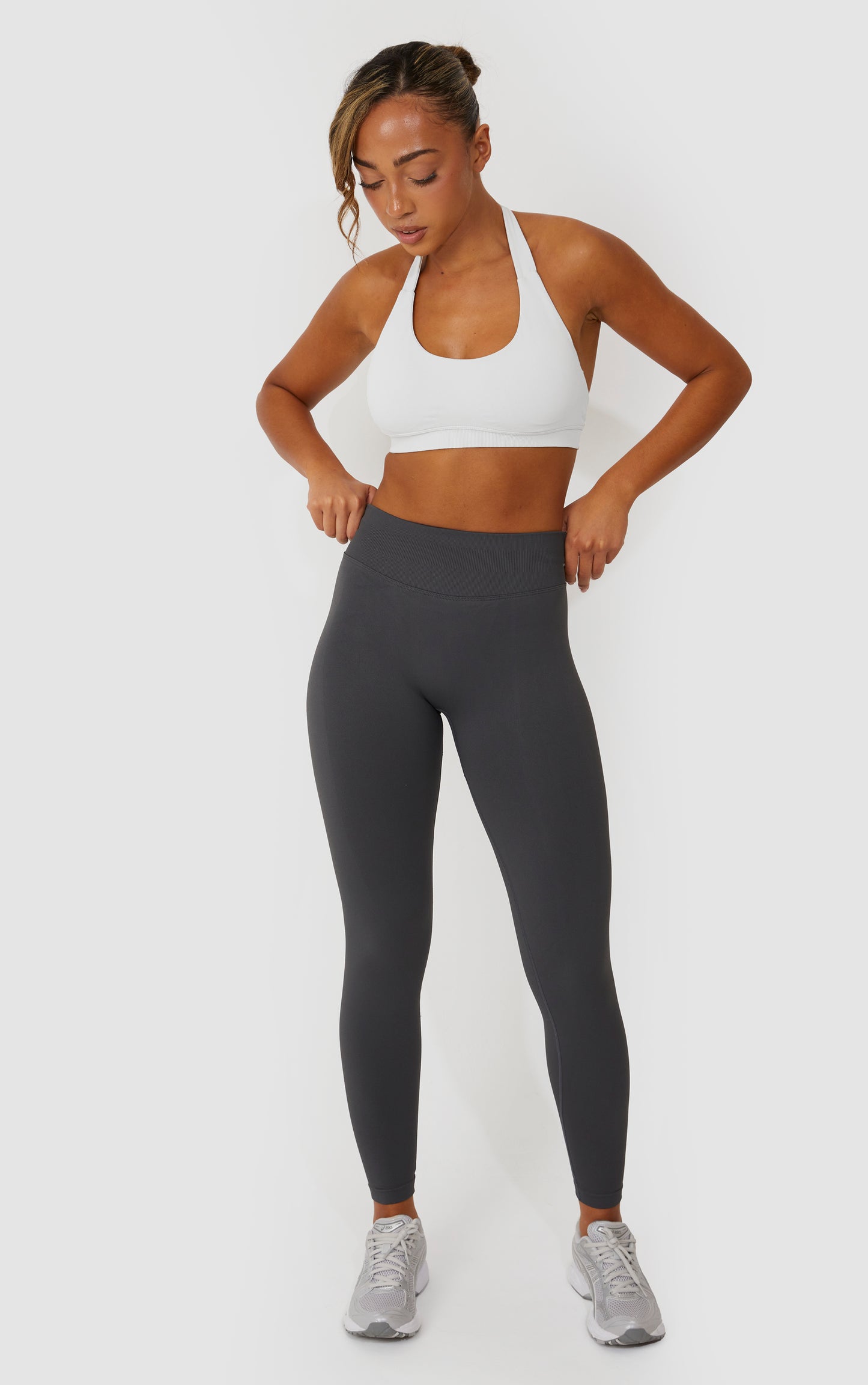 Elevate Halter Neck Bra - White