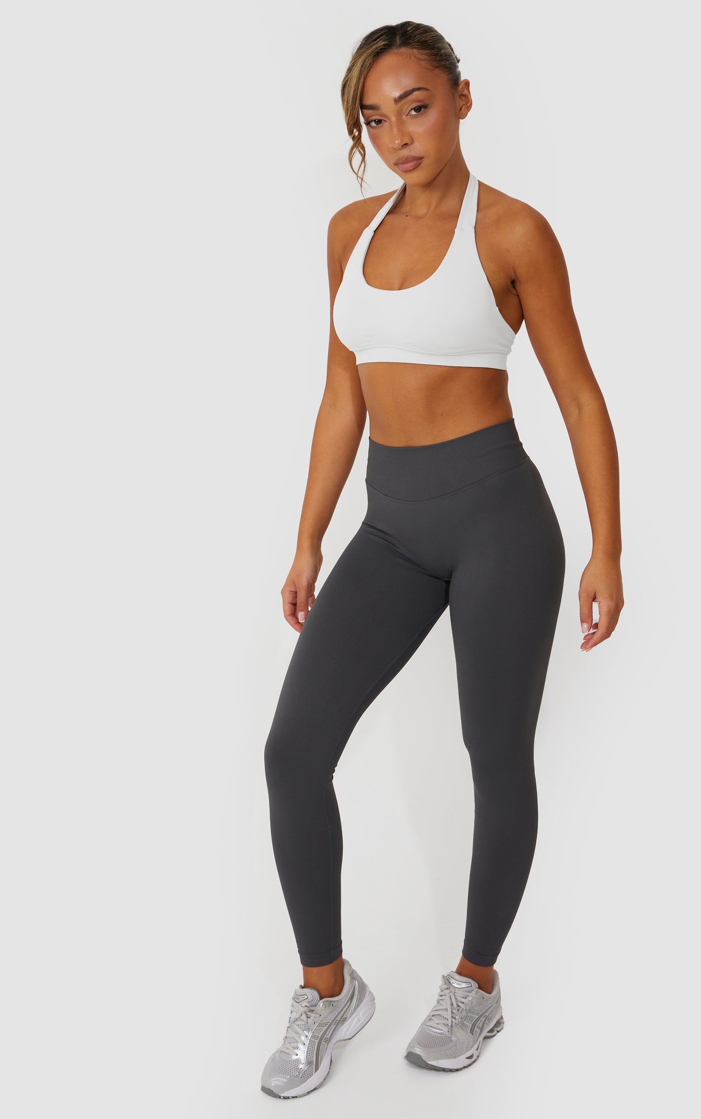 Elevate Halter Neck Bra - White