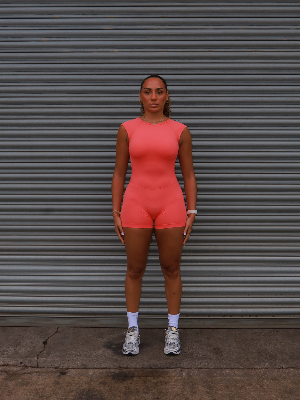 Signature Short Sleeve One Piece - Coral