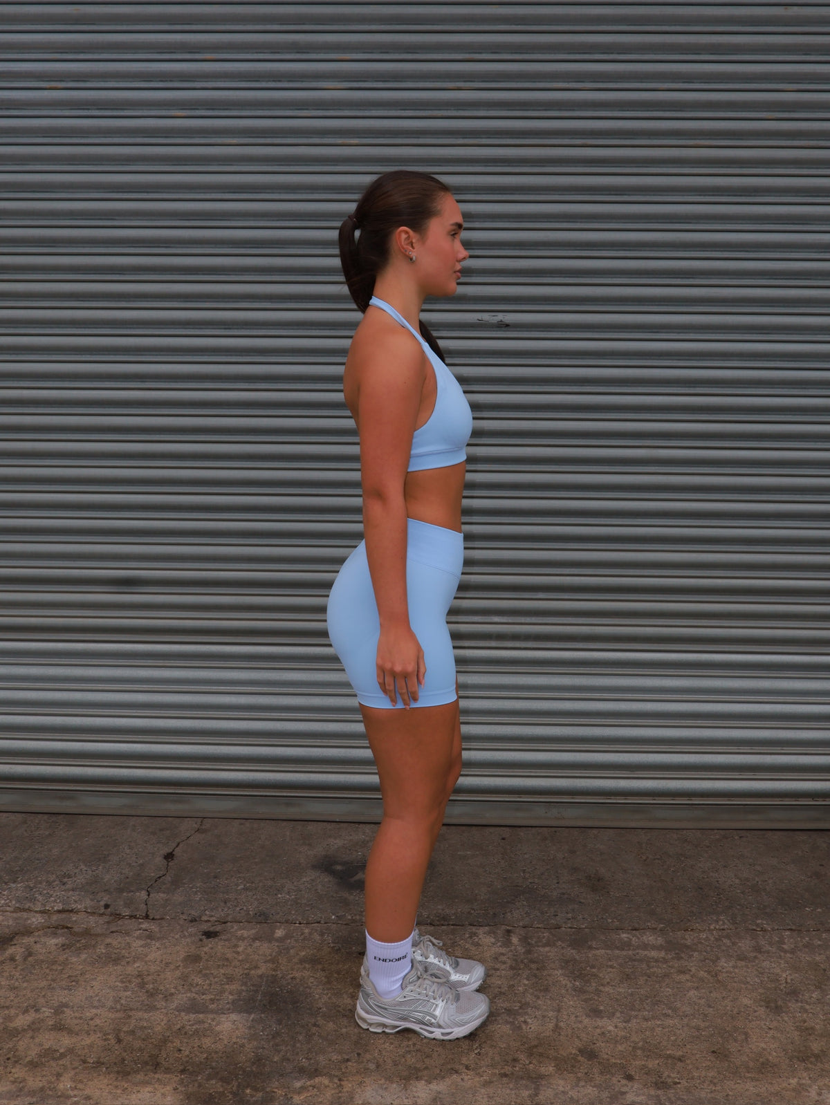 Elevate Halter Neck Bra - Powder Blue