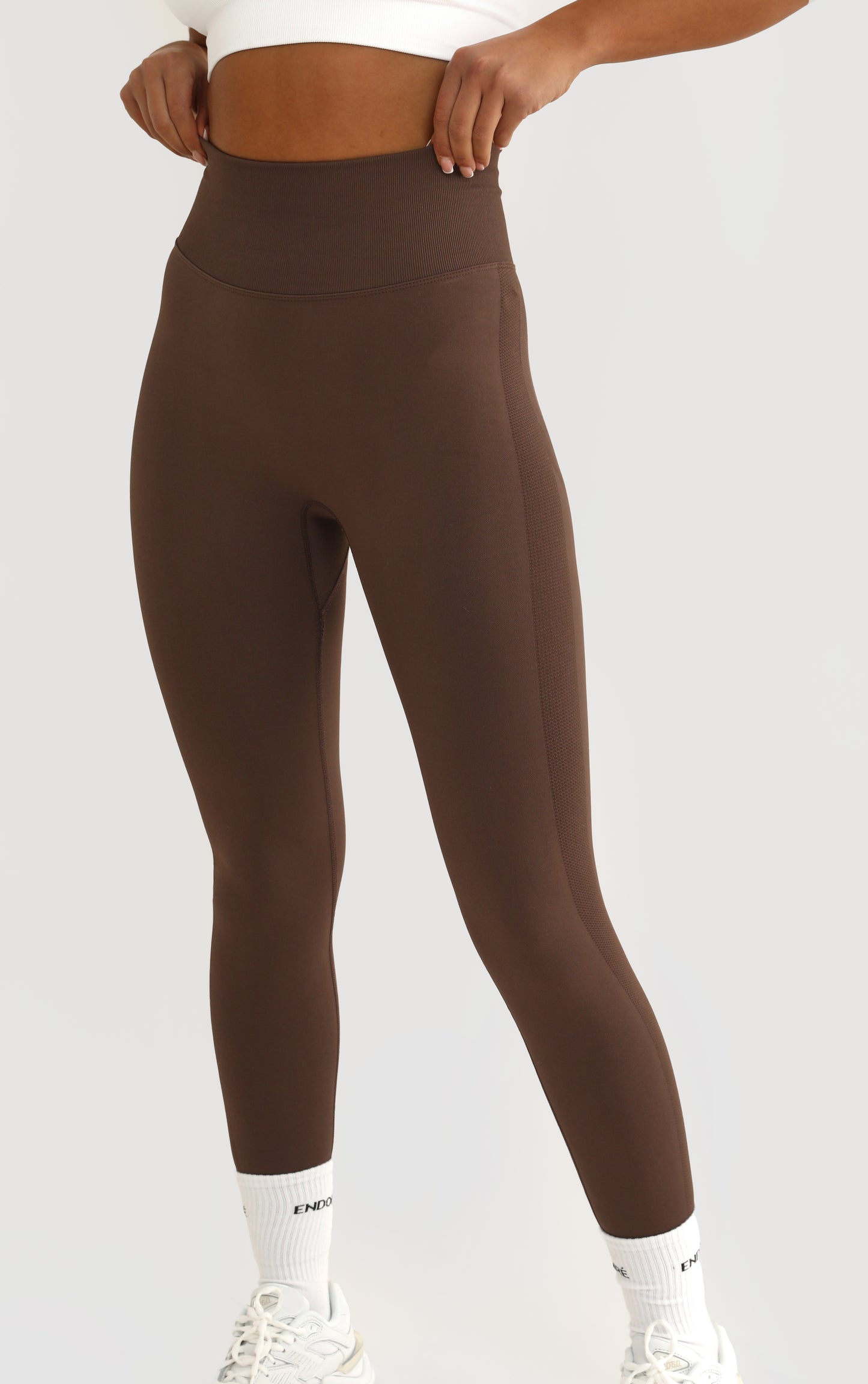 Essentials Scrunch Seamless Leggings - Chocolate Brown