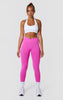 Cross Waist Band Scrunch Leggings - Pink