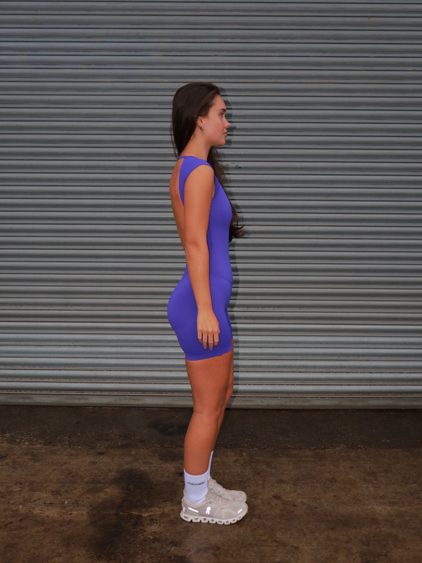 Signature Short Sleeve One Piece - Purple