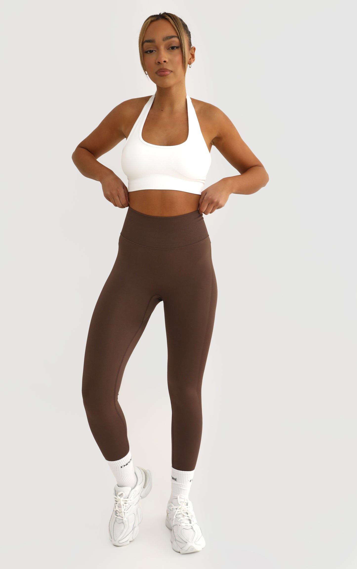 Essentials Scrunch Seamless Leggings - Chocolate Brown