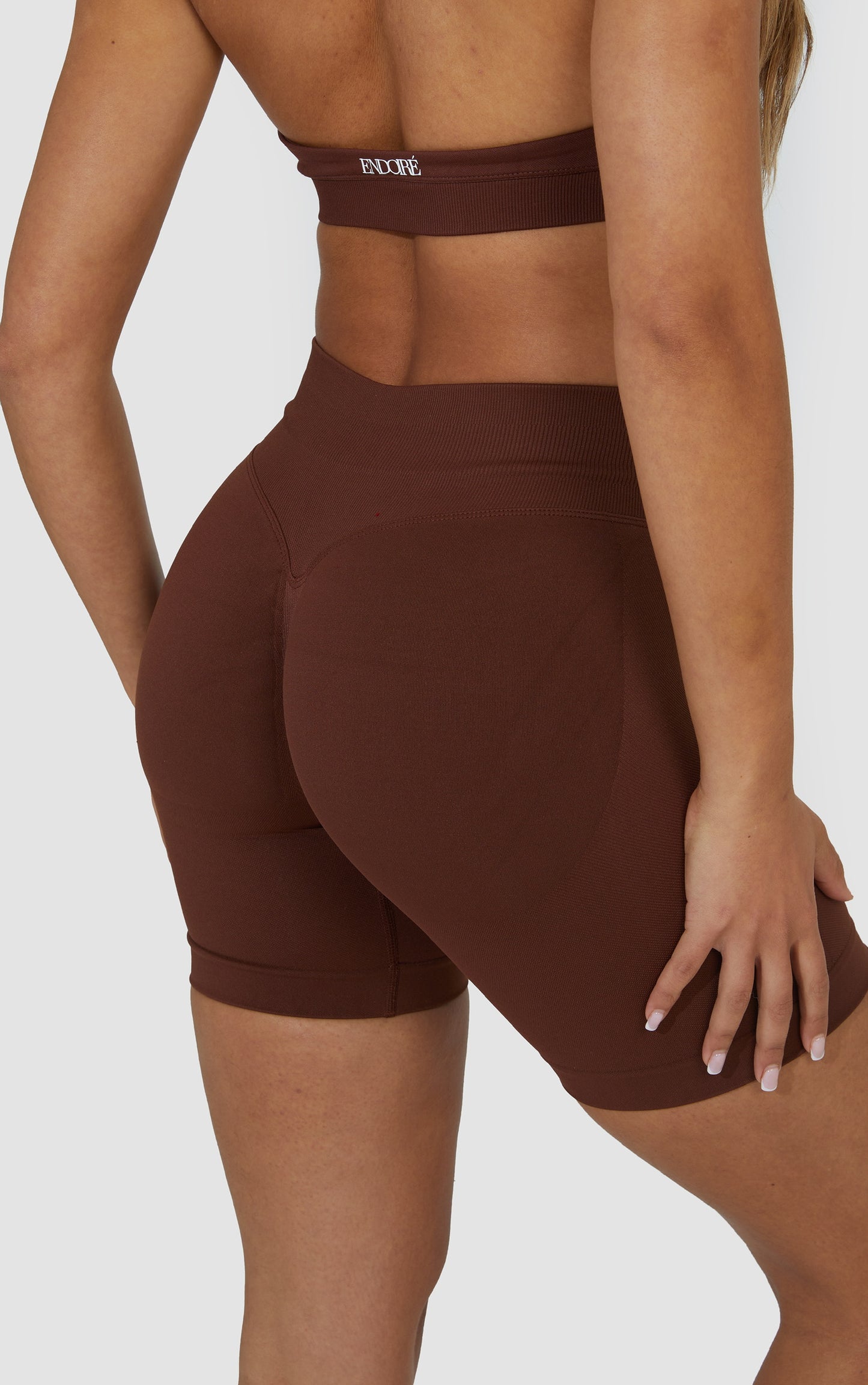 Elevate Scrunch Bum Shorts - Brown