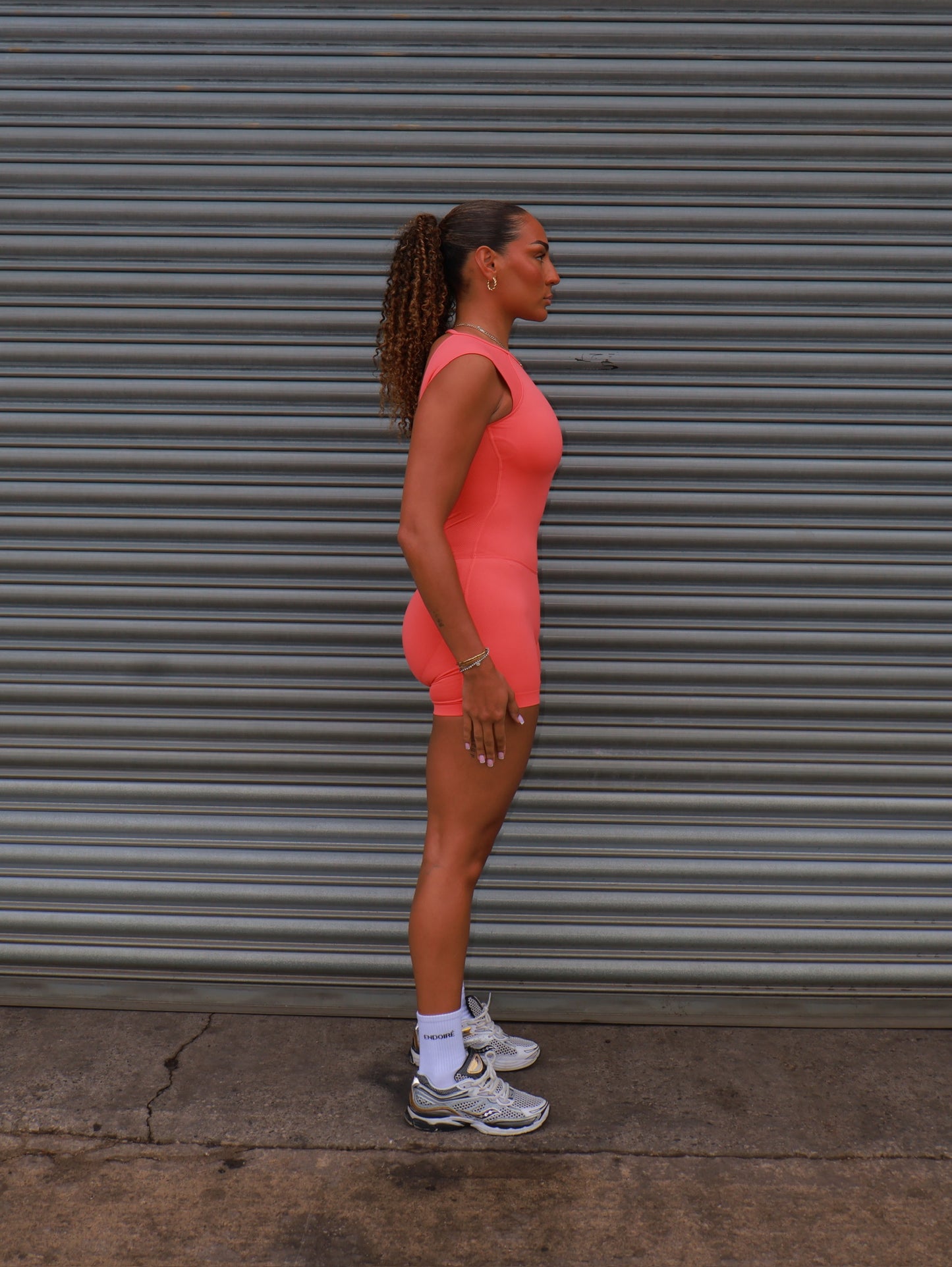 Signature Short Sleeve One Piece - Coral