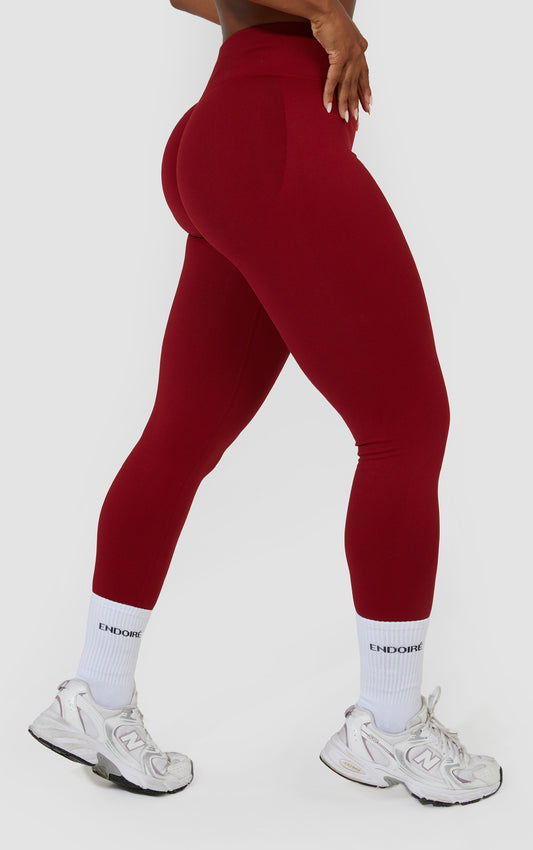 Elevate Scrunch Seamless Leggings - Wine