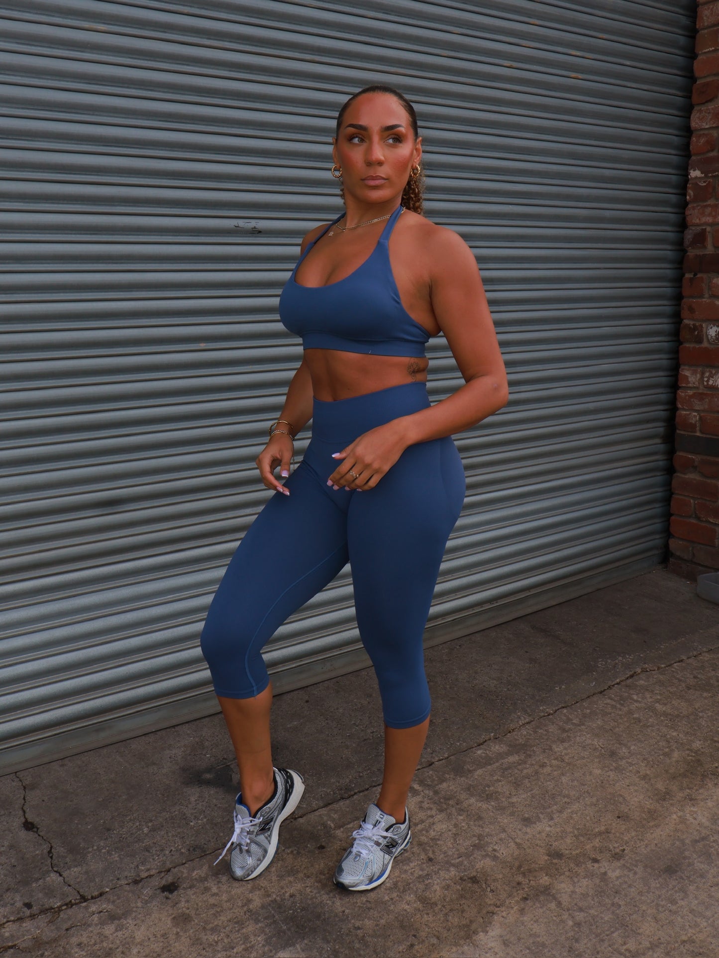 Elevate Halter Neck Bra - Navy Blue