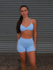 Elevate Halter Neck Strappy Bra - Powder Blue