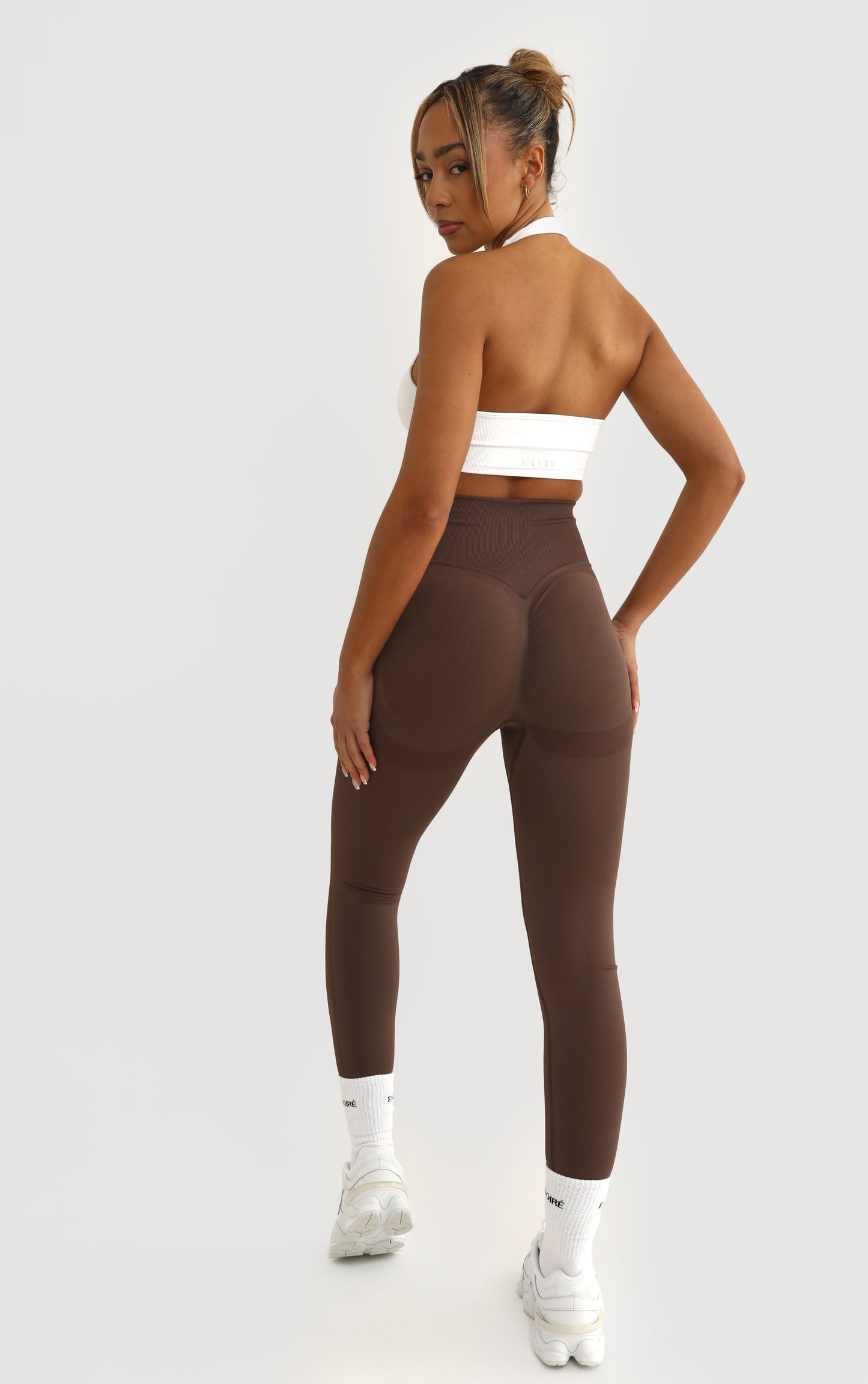 Essentials Scrunch Seamless Leggings - Chocolate Brown