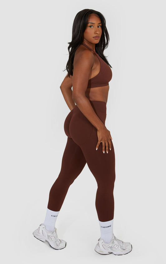 Elevate Scrunch Seamless Leggings - Brown